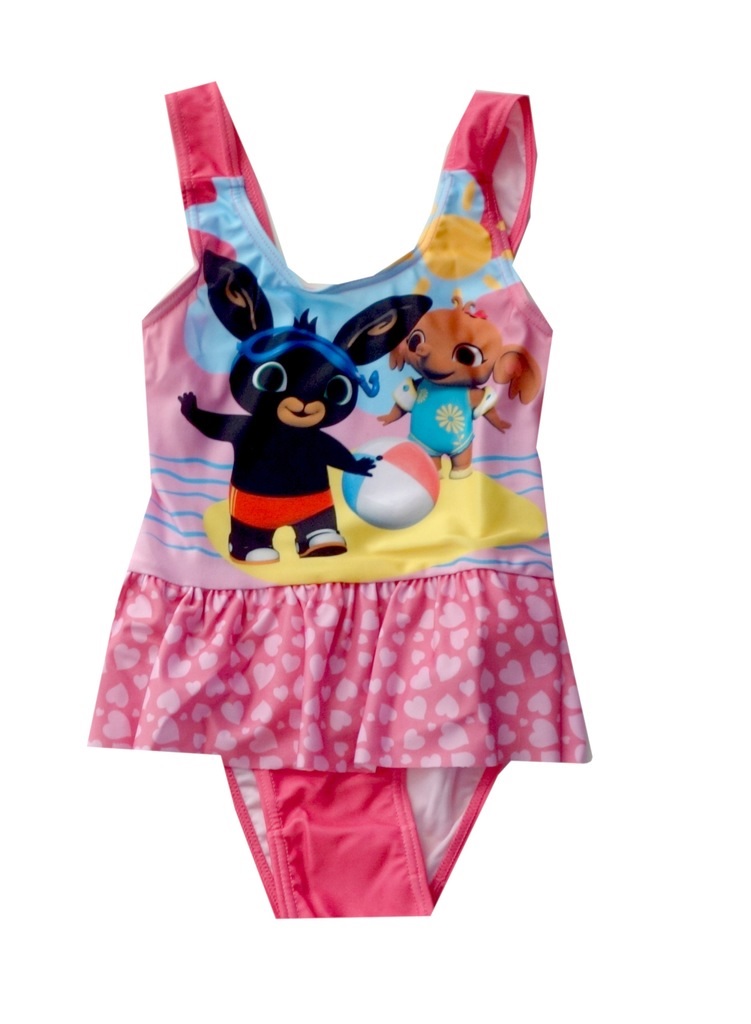 Detské plavky - Setino jeden - kus plaviek pre dievča Bunny Bing - St. Pink
