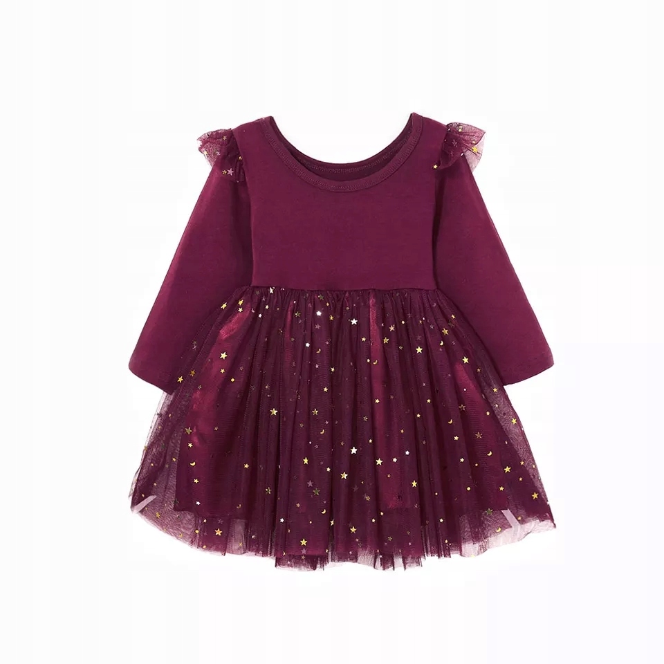 Dievčenské šaty - Burgundsko Tulle Dress Tutu sviatky zimné narodeniny 80
