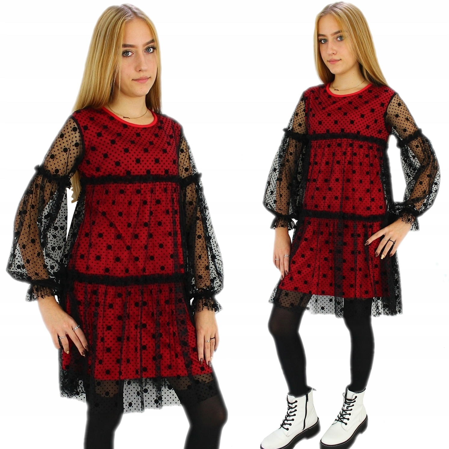 Dievčenské šaty - Šaty pred kolenom rôzne (módne šatník Natalia) Veľkosť 146