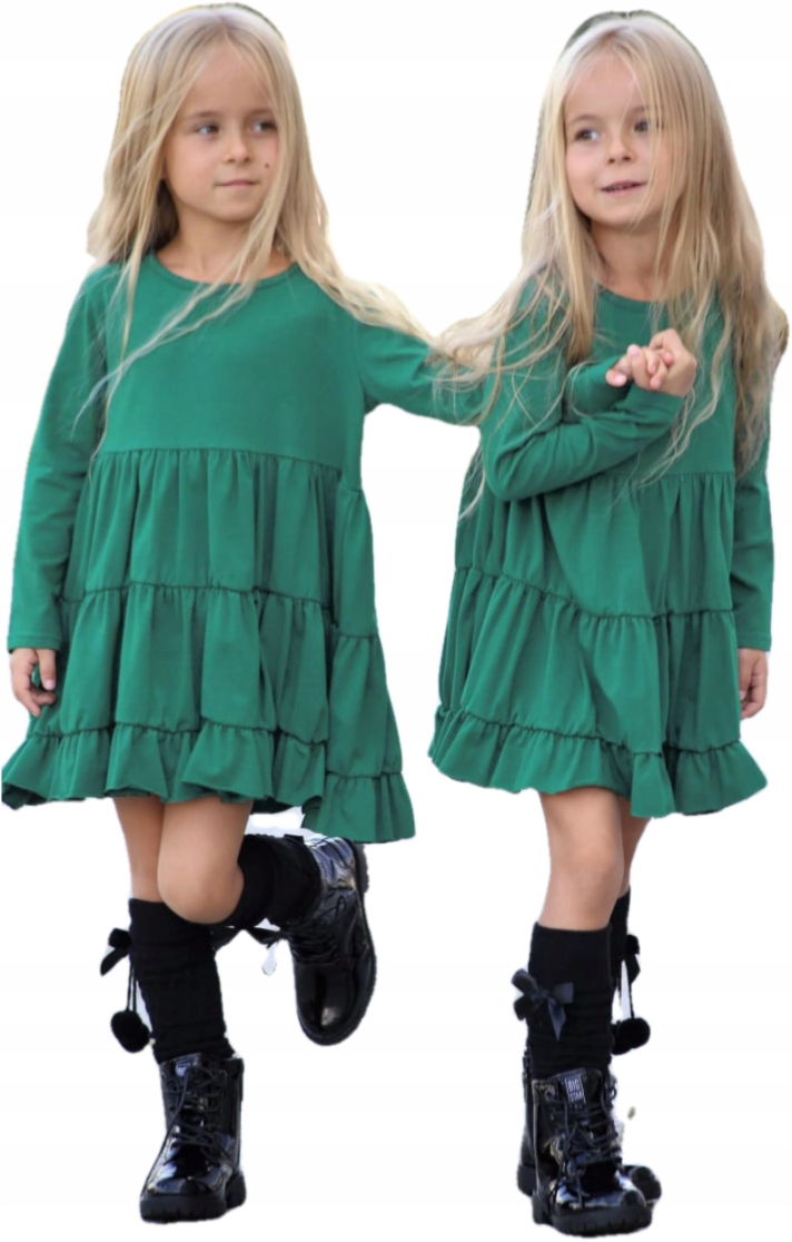 Dievčenské šaty - MINI QBA KIDS TRAPEZOIDOVÉ ŠATY Veľkosť 128
