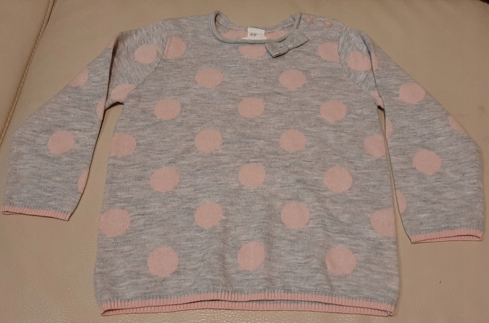 Detský sveter - Ružový sveter H&M 98