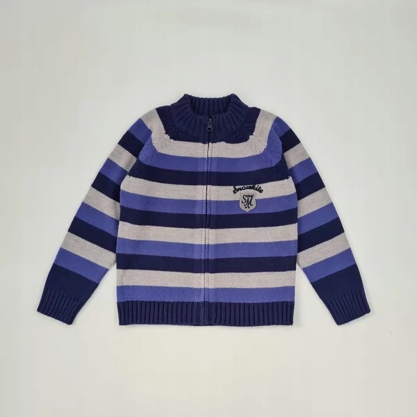 Detský sveter - Primáto 110 NAVY BLUE, modrý, šedý sveter