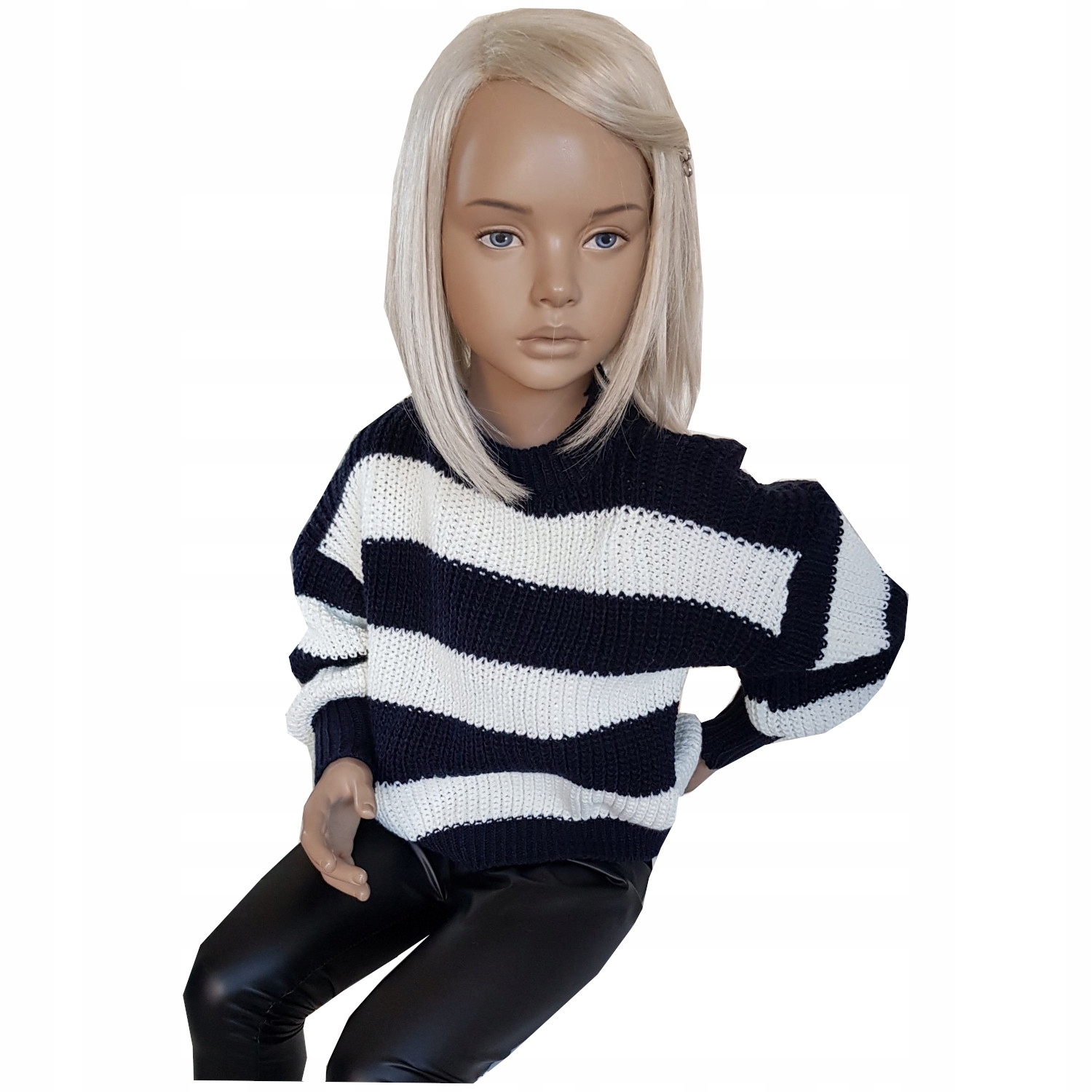 Detský sveter - BBW 134 White, Ecru, Navy modrý sveter