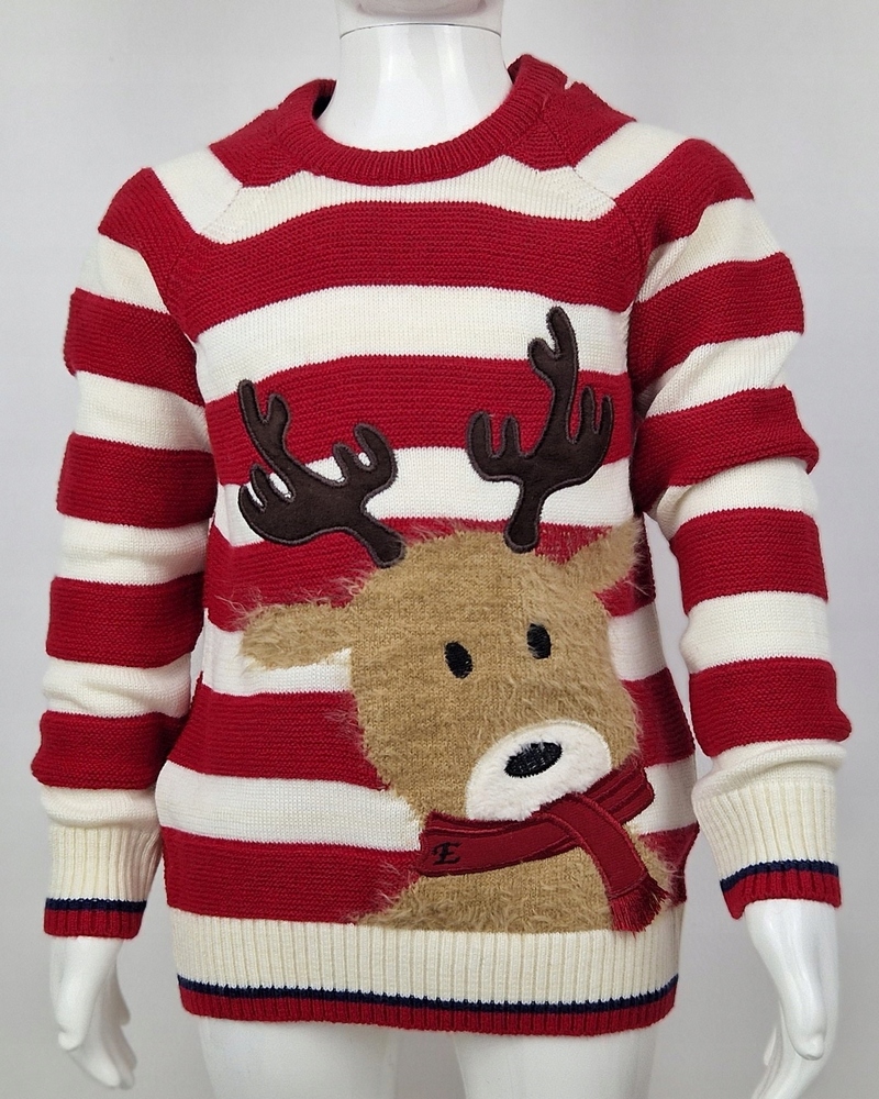 Detský sveter - Erceylan 110 Red Sweater, ECRU, viacnásobné obložené