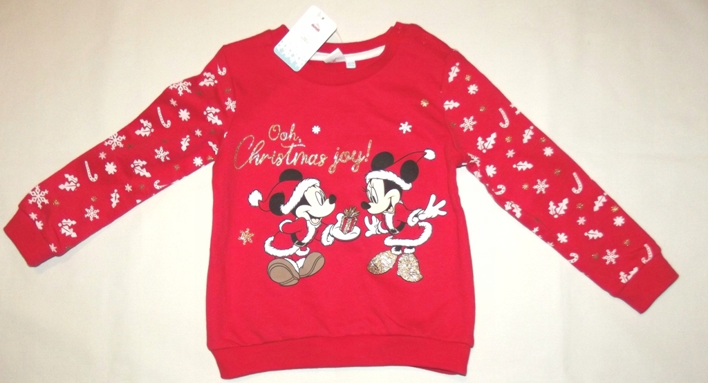 Mikina - Disney Detská mikina veľkosti 92 s dlhým rukávom červená