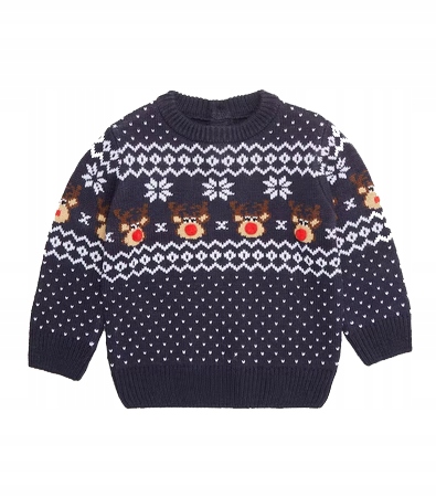 Detský sveter - Matalan 92 biely, námornícky modrý sveter
