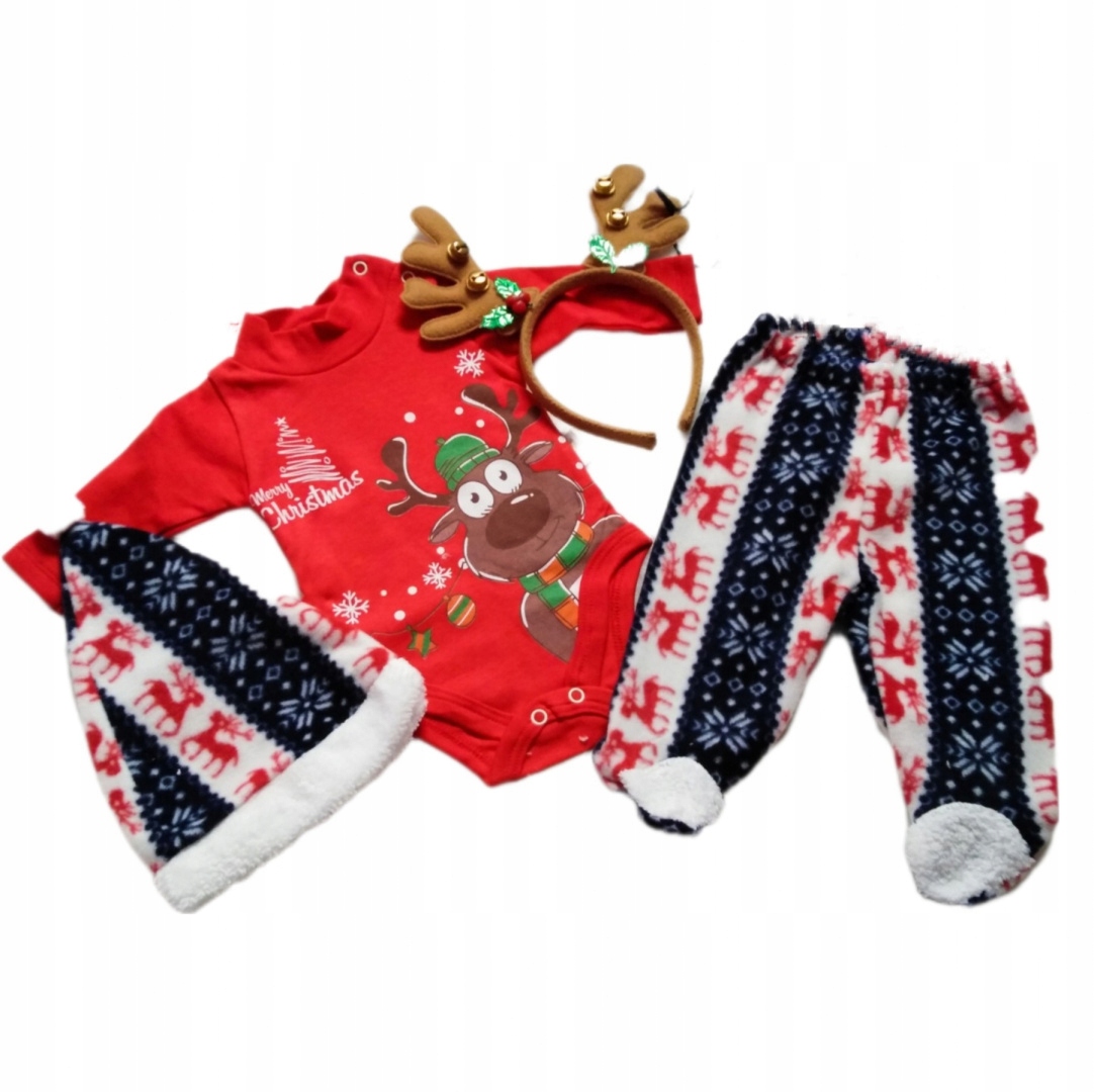 Detský komplet - Baby Set AIST 68 biela, červená, viacnásobná 3 ks.