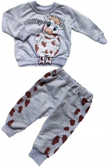 Detský komplet - Detská súprava Zeo Kids 86 hnedá, šedá 2 ks.