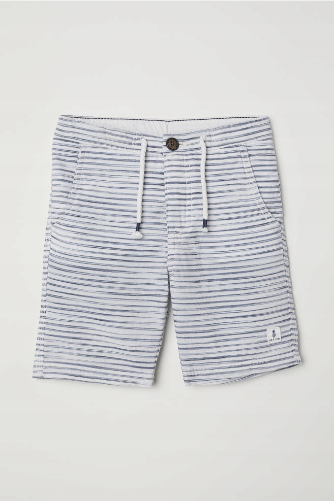 Detská košeľa - Krátky H&M 128 kraťasy biele, modré