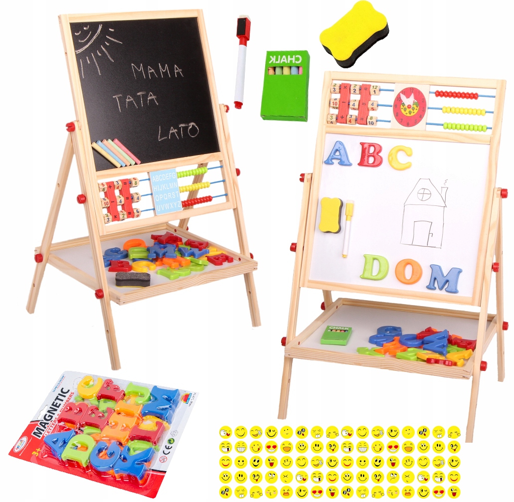 Kriedová, magnetická tabuľa - Magnetická TABUĽA ABABILITY + MAGNETY NÁLEPKY RUŽOVÁ CHALK
