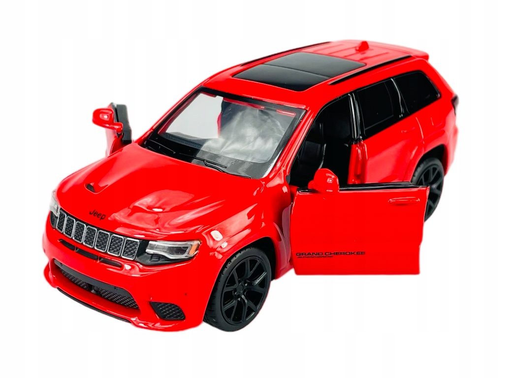 Autíčko pre deti - Tayumo Jeep Grand Cherokee trackhawk Red 1:36 nový kovový model