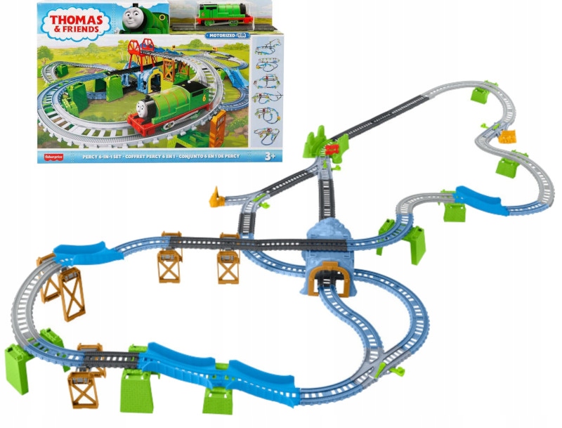 Fisher-cená Tomek a priatelia Mega Railway Track 6in1 GBN45