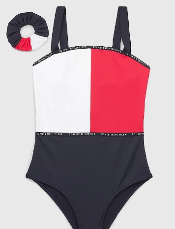 Detské plavky - Jeden -kus outfit Tommy Hilfiger 164 Multi -Colored