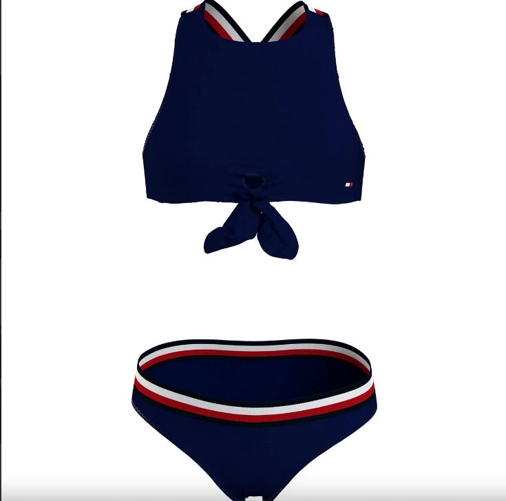 Detské plavky - Dva kus Tommy Hilfiger 10 Navy Blue Outfit
