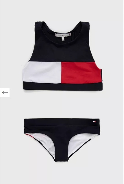 Detské plavky - Dvoj kus Tommy Hilfiger outfit. 164 White, Red, Navy Blue