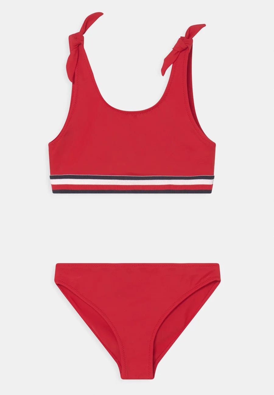 Detské plavky - Dva kus Tommy Hilfiger outfit 128 Red