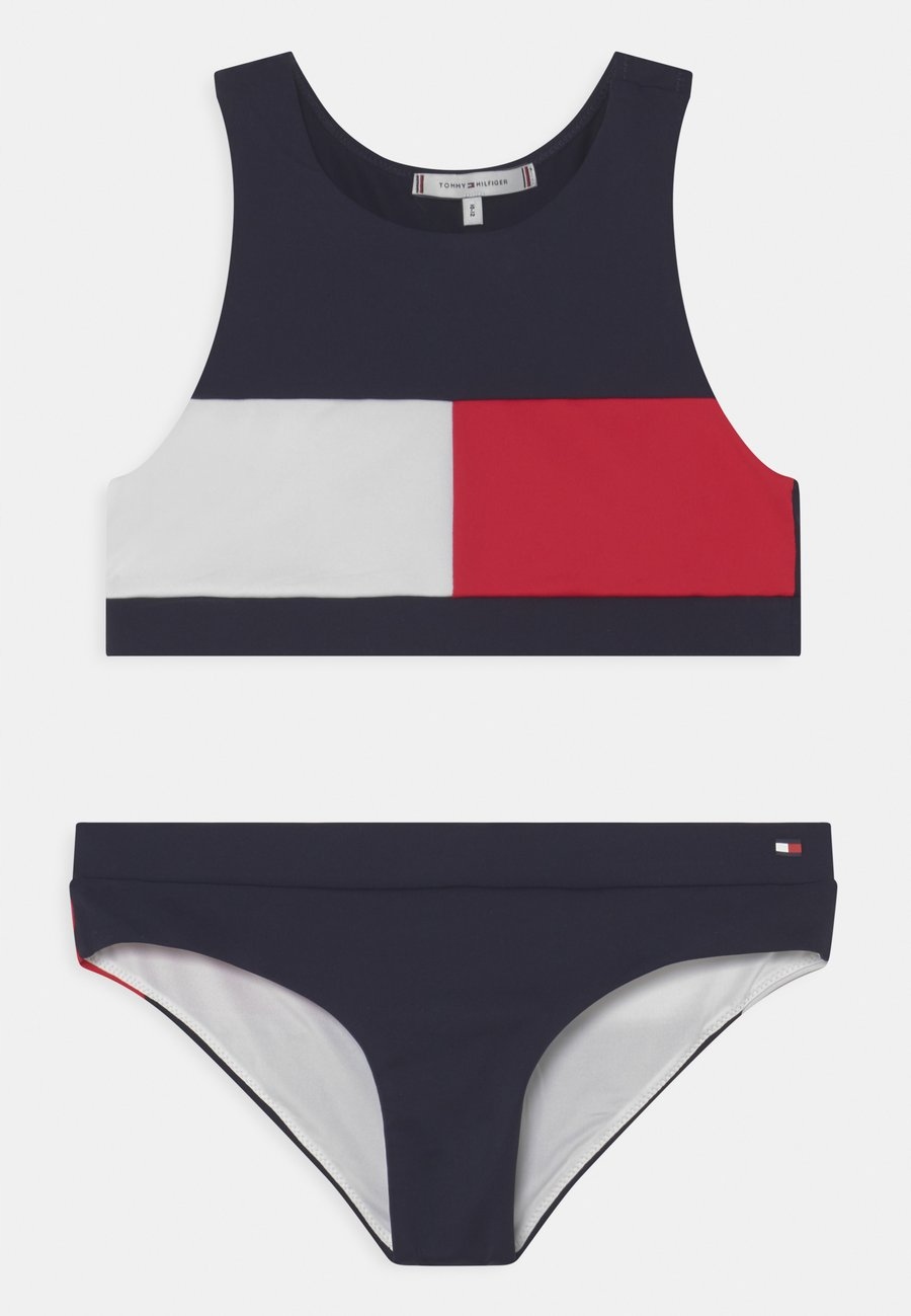 Detské plavky - Dva kusy Tommy Hilfiger outfit 158 Navy Blue