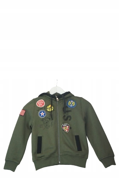 Mikina - Top Gun Detská mikina veľkosti 6 khaki s dlhým rukávom