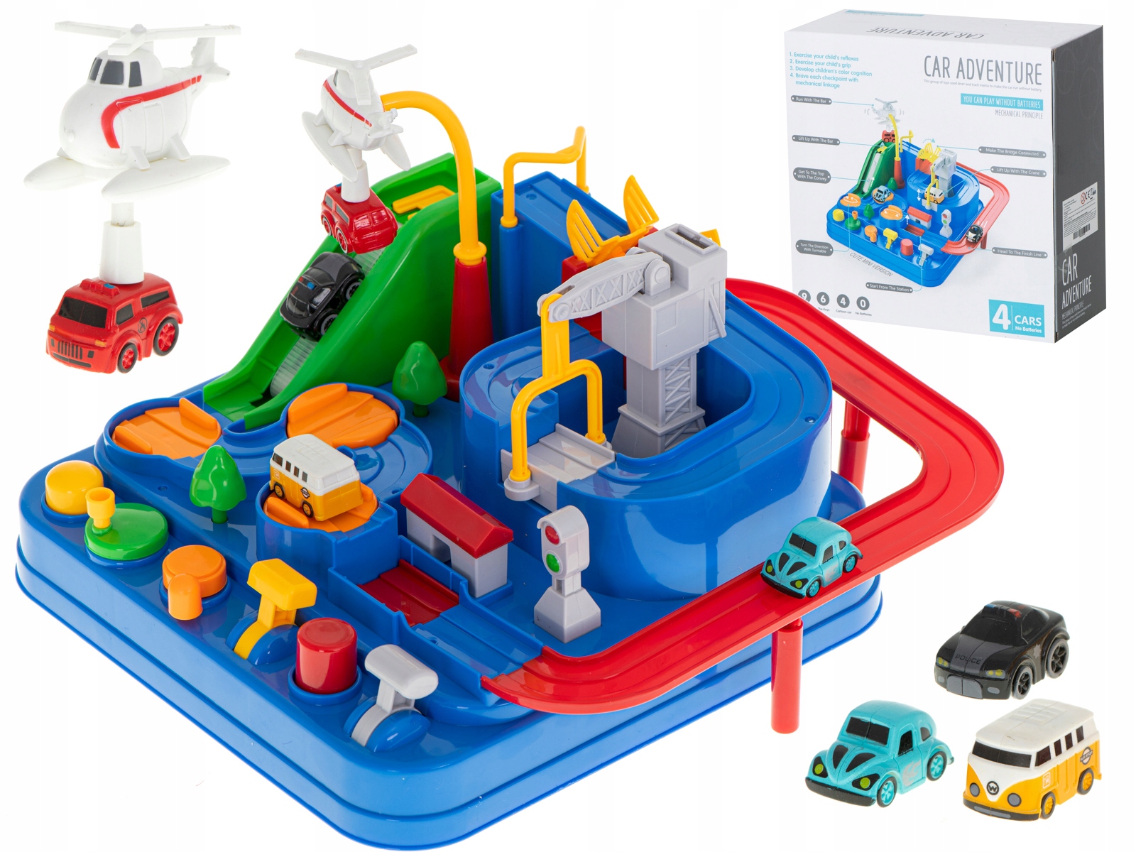 Autodráha - Farebná puzzle hrá skvelé dieťa Askato