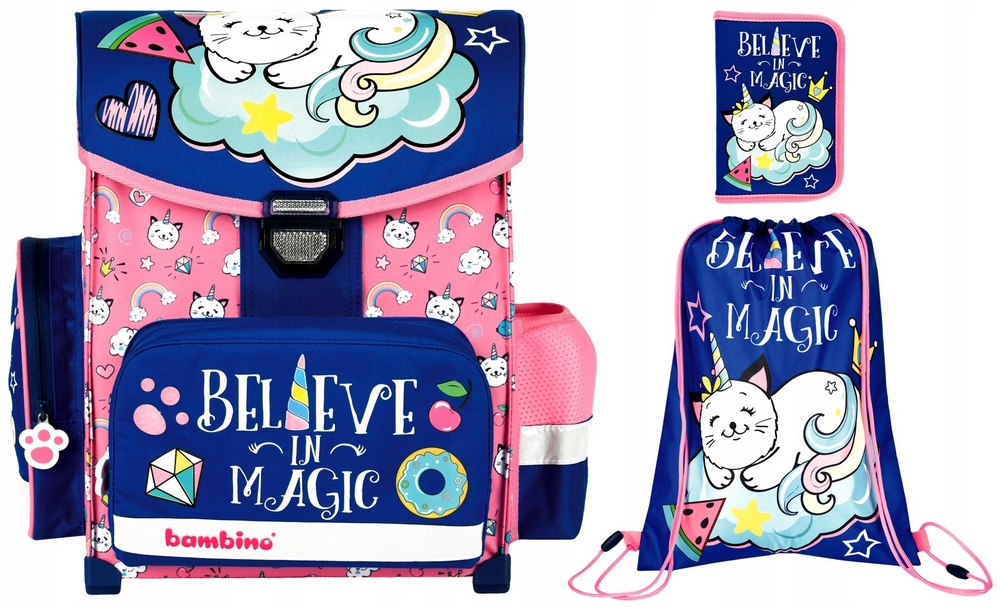 Bambino School Bag Cat Cat + Cencil Case Bag 629280