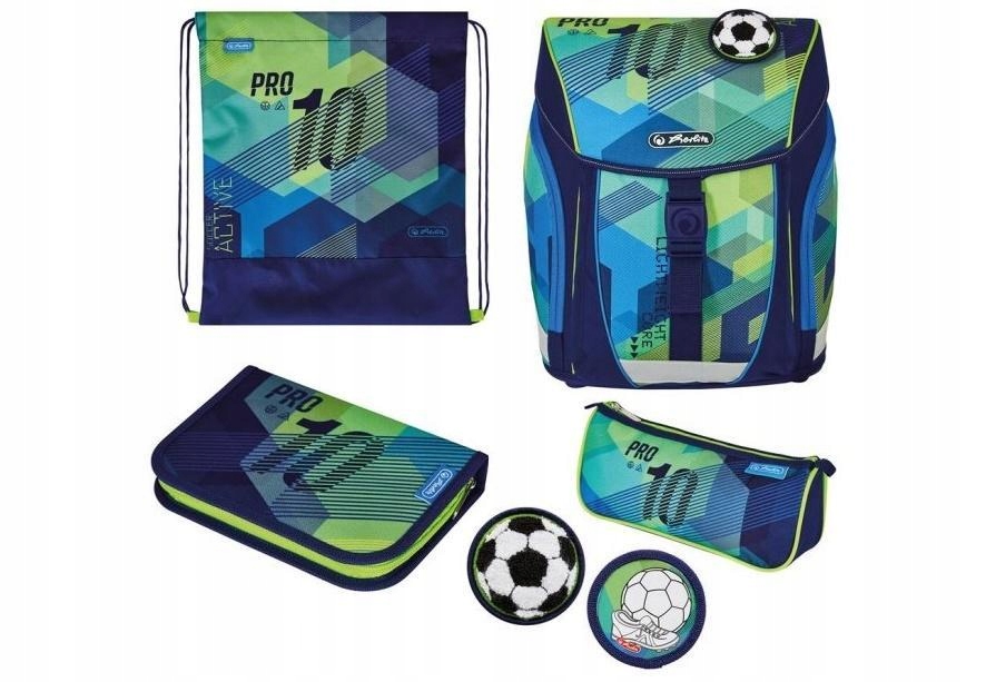 Aktovka - Schoolbag Filolight Plus Green gól, Herlitz