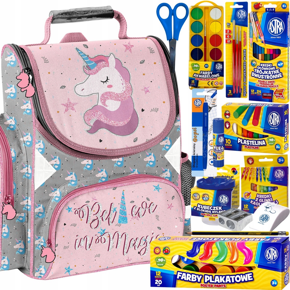 Aktovka - UNICORN School Bag + School Layette Astra