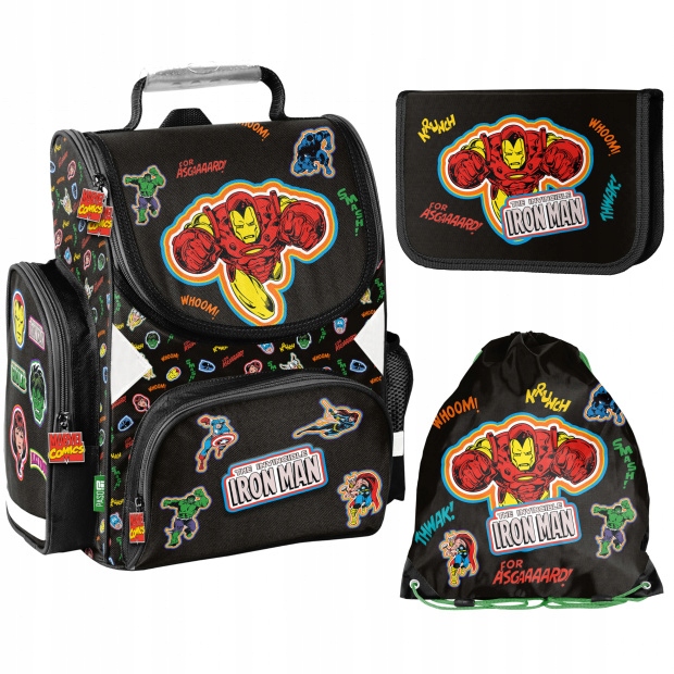 Aktovka - Pencister+Feather+Bag- Iron Man Avengers Set