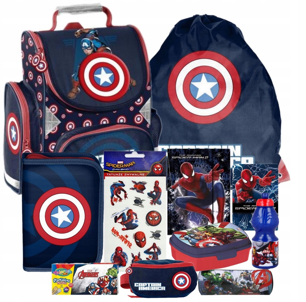 Aktovka - Školská taška školy batoh Avengers ceruzka vrecka BI BI