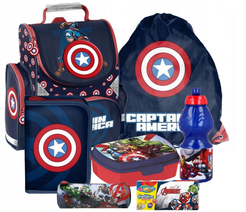 Aktovka - Batoh školy Schoolbag School For Boy Avengers Feathers