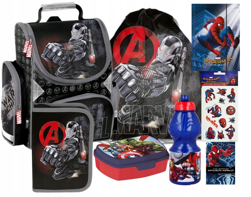 Aktovka - Školská školská taška Avengers Iron Man 8in1 set