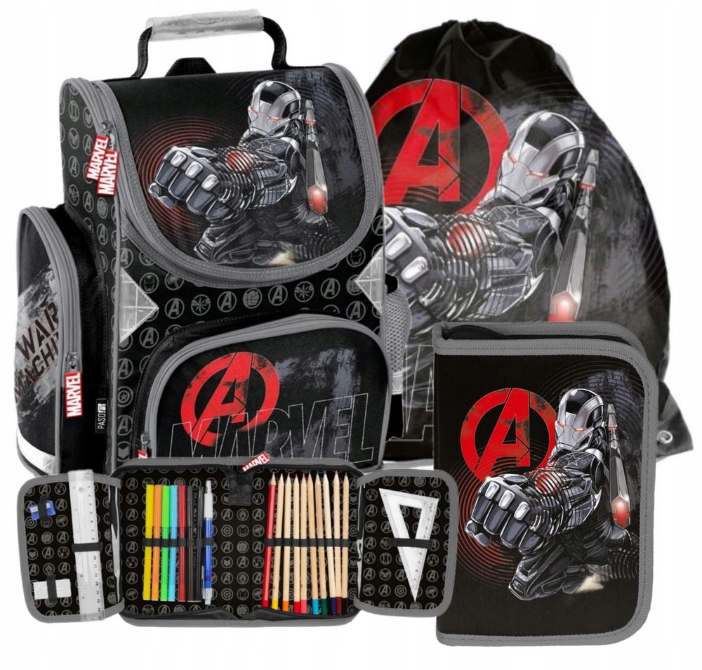 Aktovka - Školská taška na školskú tašku Avengers Iron Man Cencil Case Bag
