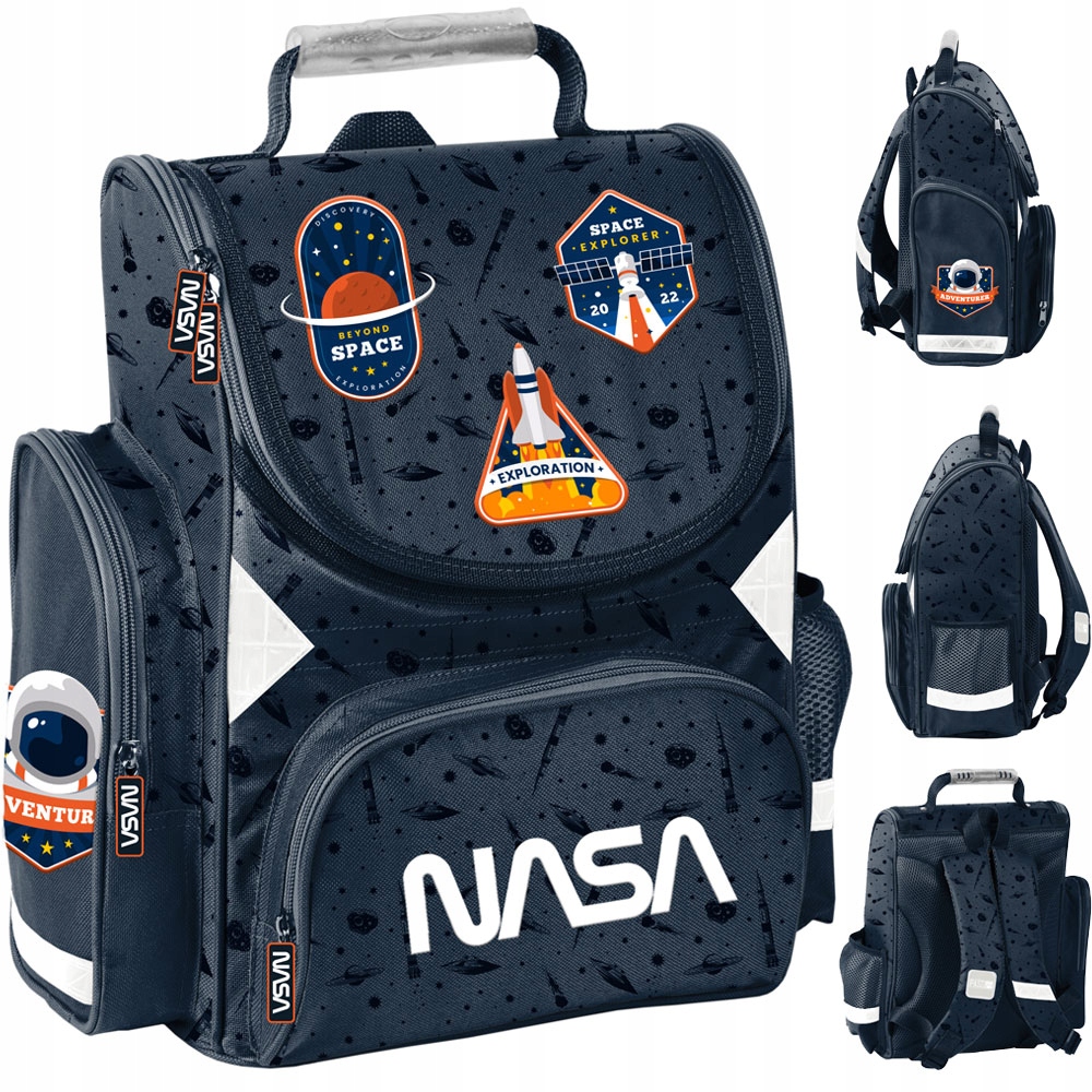 Aktovka - Školská školská taška pre chlapca do 1. stupňa NASA