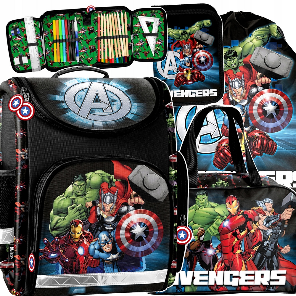 Aktovka - Školská taška na školskú tašku pre chlapca Avengers Hulk