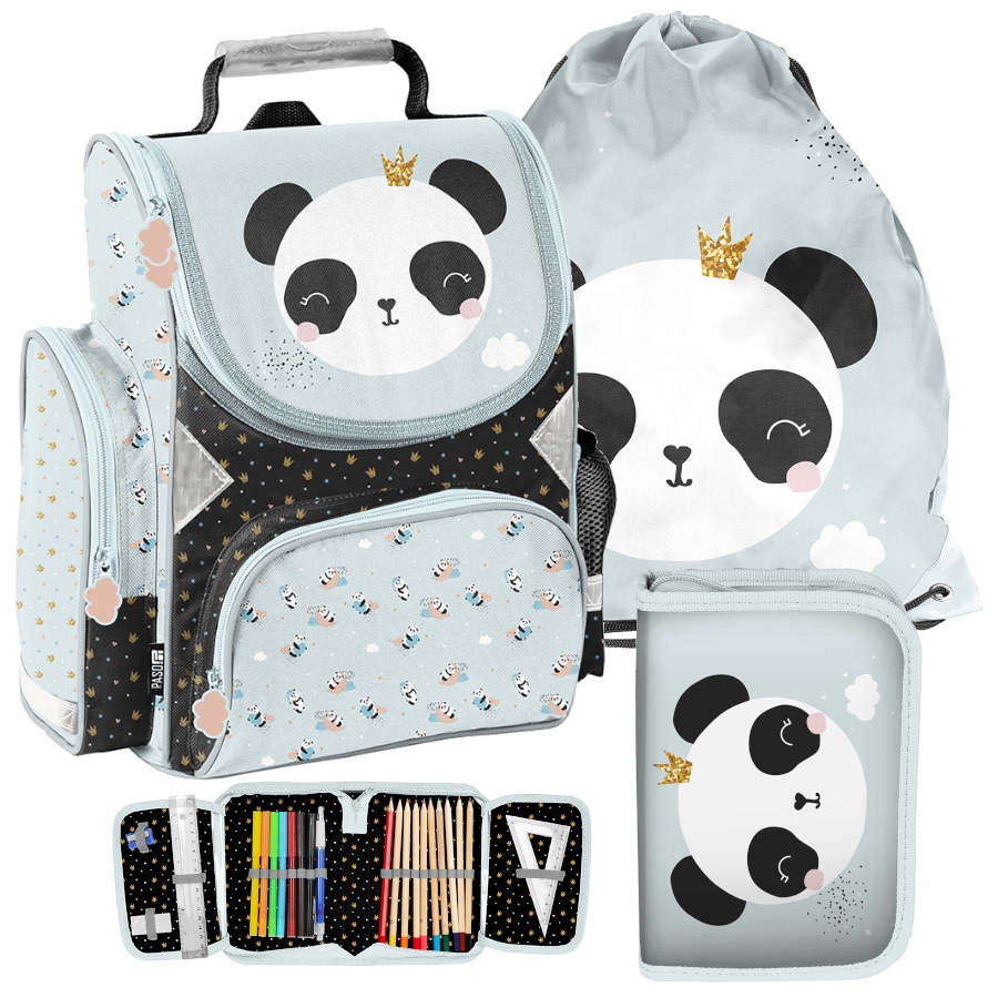 Aktovka - Školská taška Paso panda batoh-set 3 el. !!