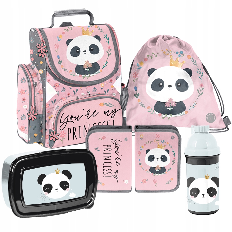 Školská taška Paso Panda Batoh-Set 5 El.