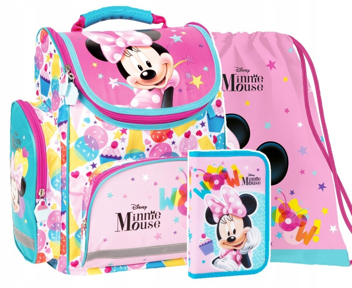 Aktovka - Školská taška na tašku na ceruzku s taškou myši myš Minnie