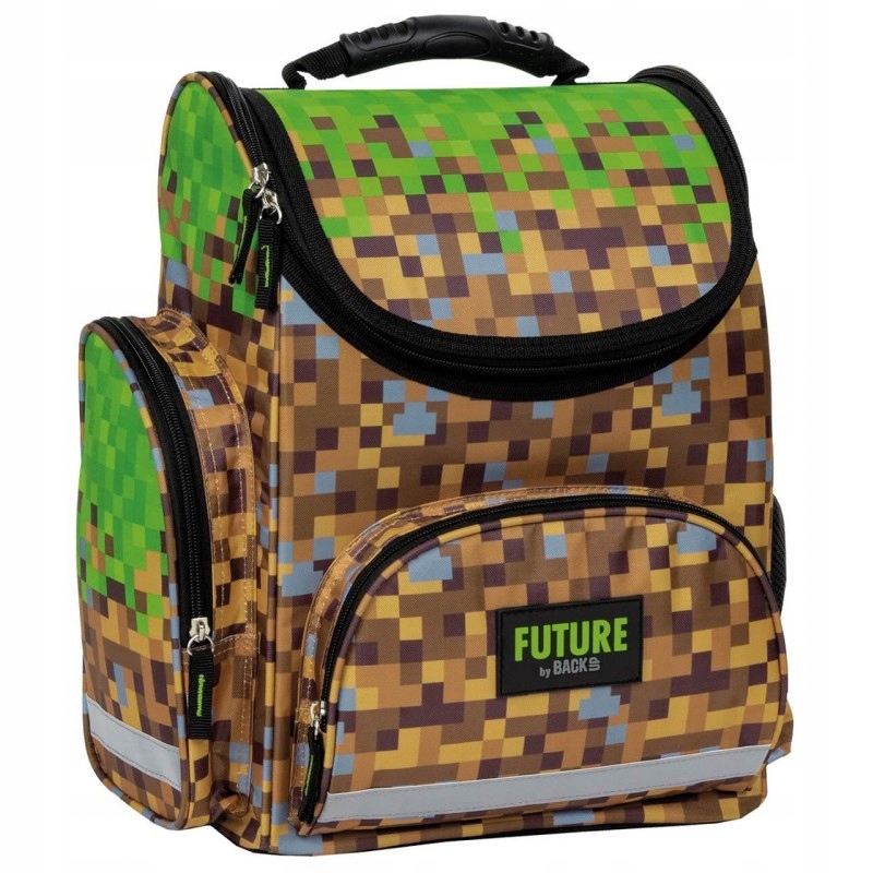 Aktovka - Školská taška Pixele Minecraft pre chlapca