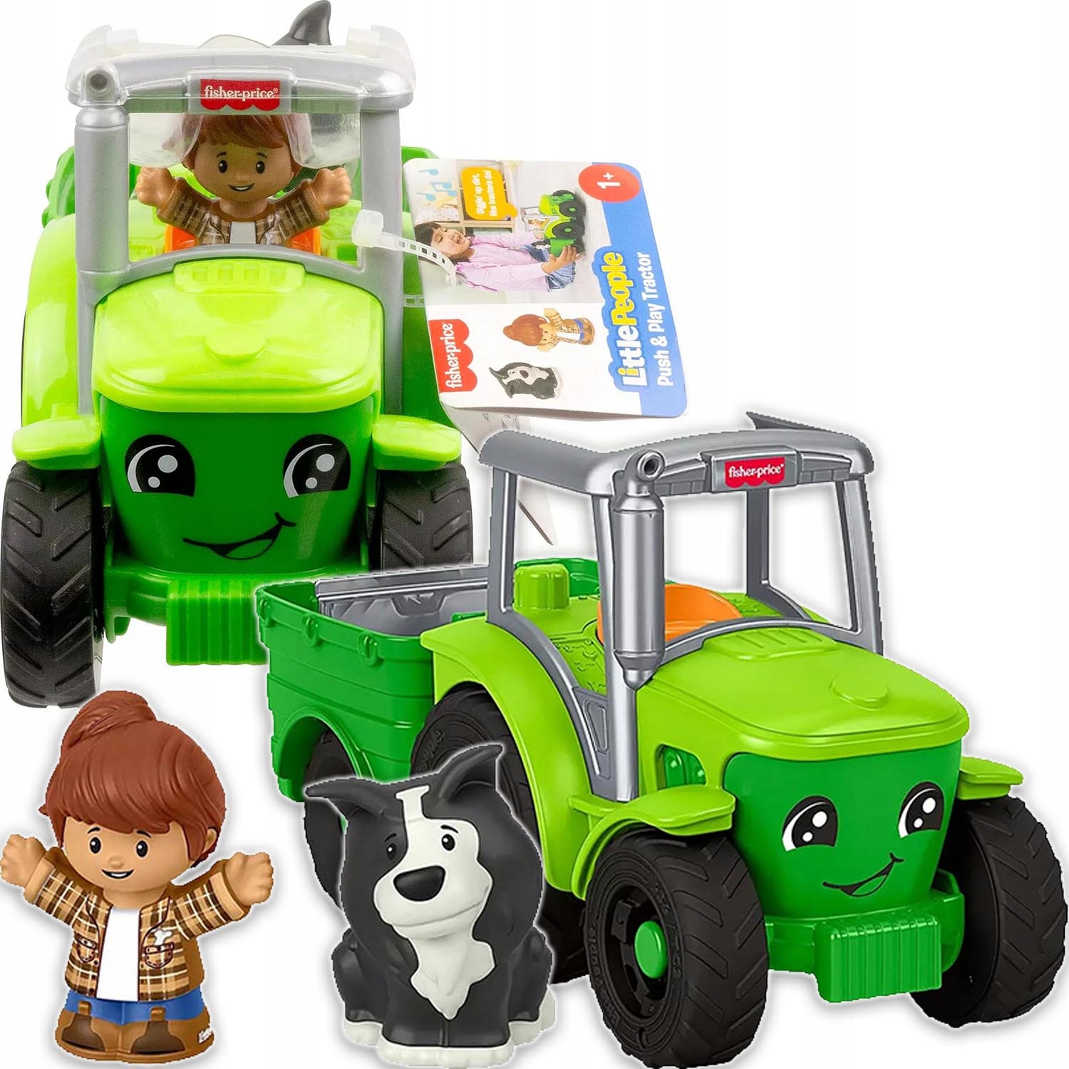 FISHER PRICE INTERAKTÍVNA HRAČKA TRAKTOR LITTLE PEOPLE 2 FIGÚRKY JGX12