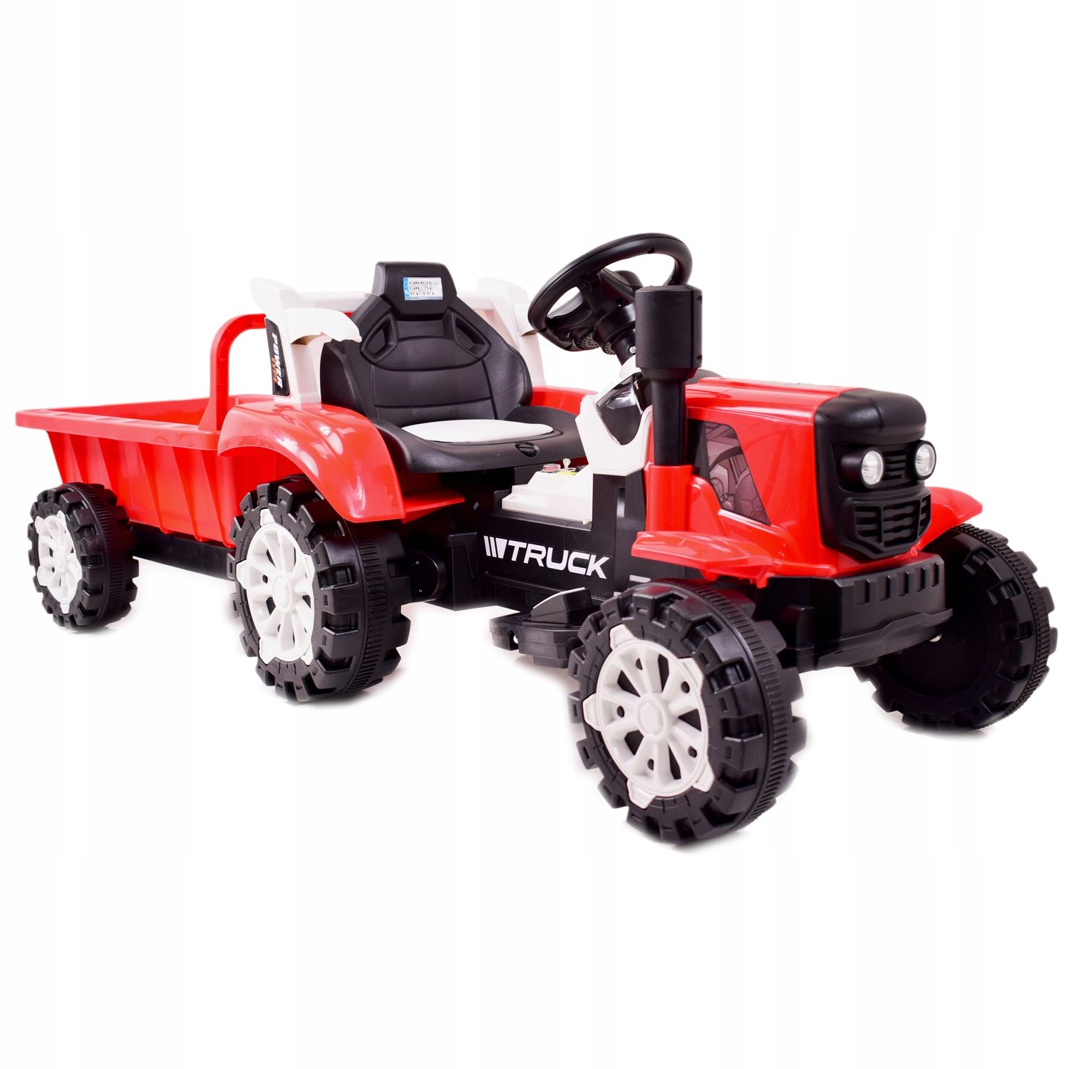 Batériový traktor s prívesom a osvetlením