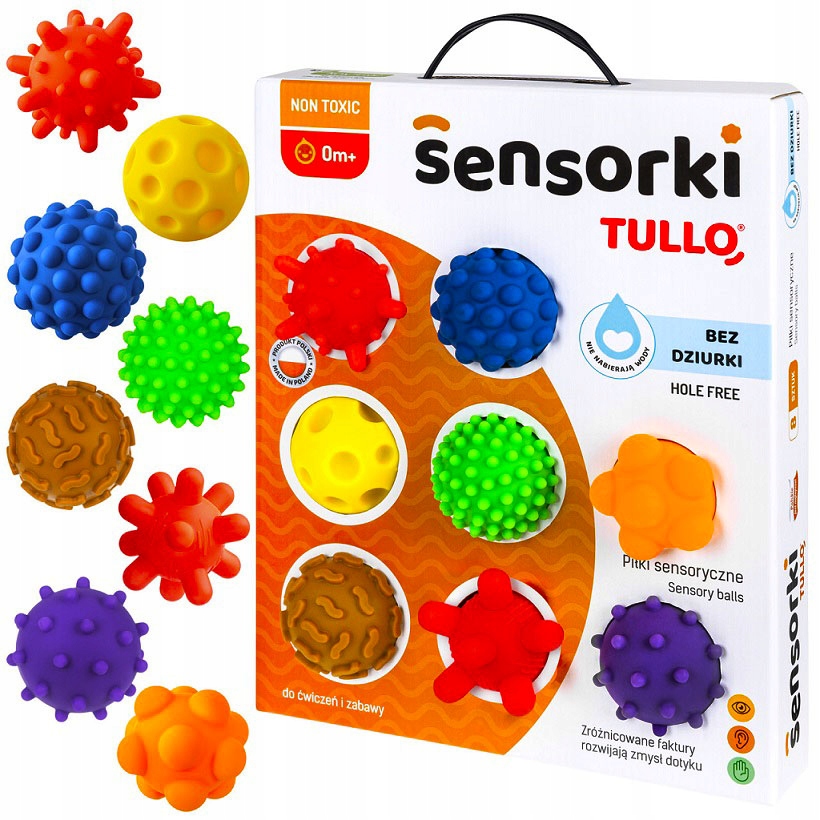 Senzorická hračka - Tullo senzorické lopty senzorky pásy 8-pak