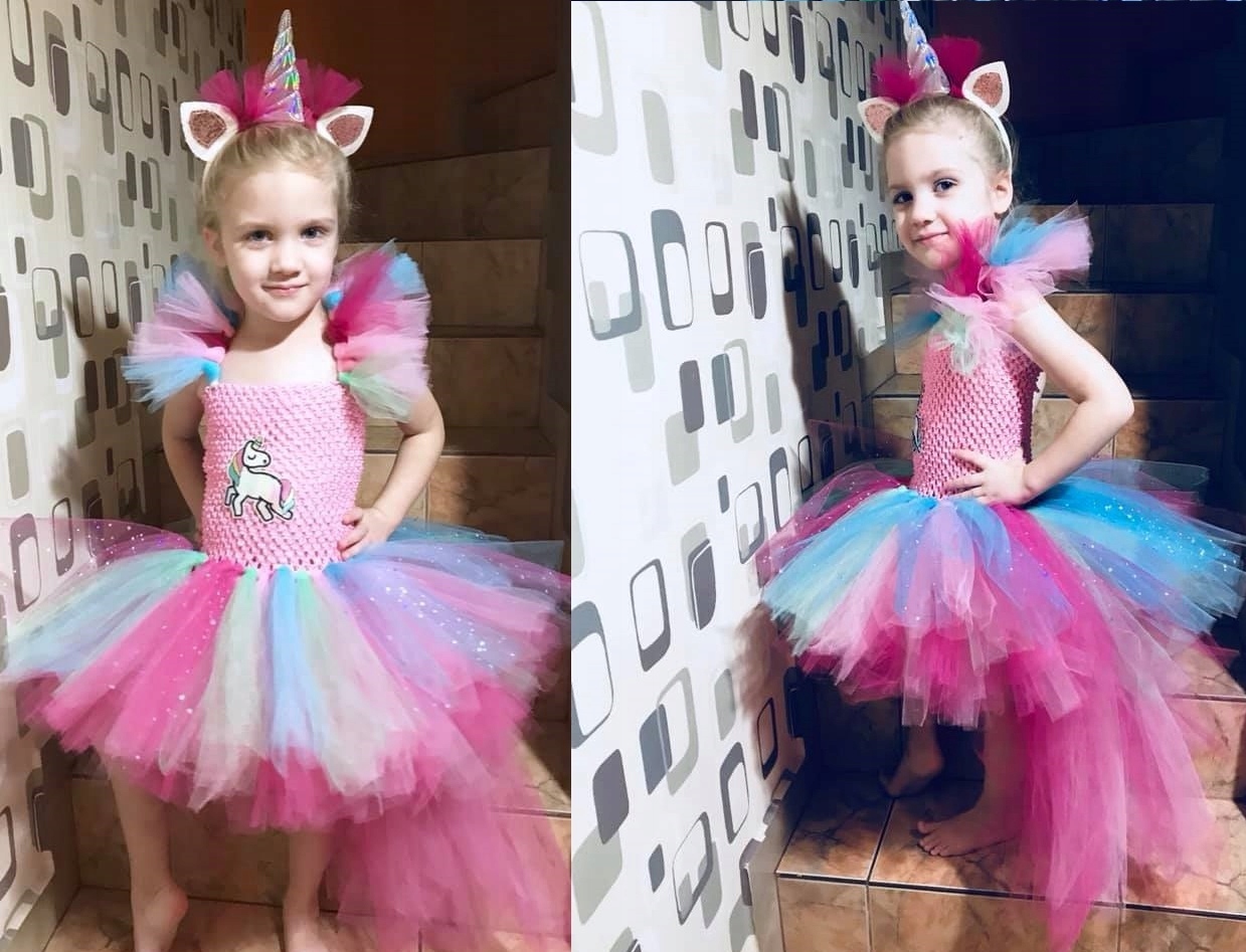 Tutu kostým karneval zamaskuje jednorožec