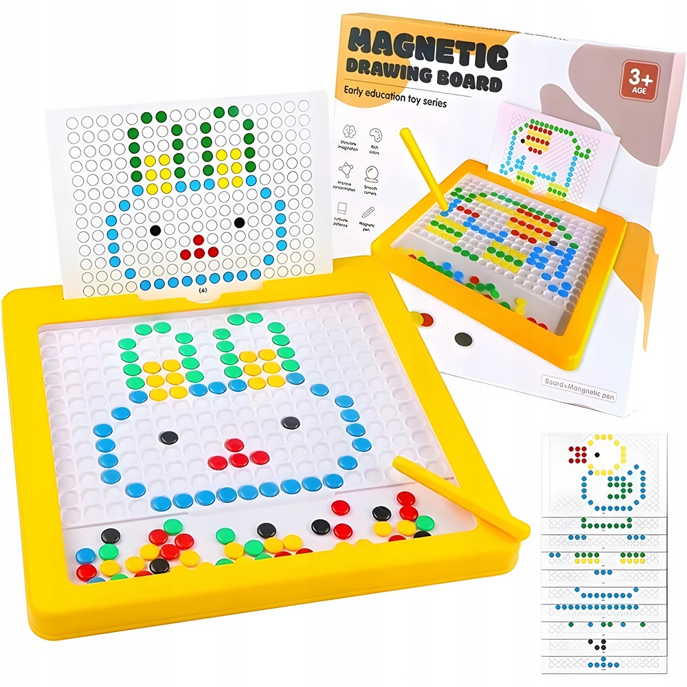 Magnetická stavebnica - Magnetická doska Magpad Montessori pre deti magnetické bloky xxl