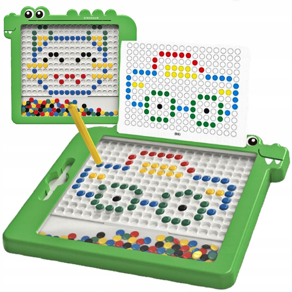 Kriedová, magnetická tabuľa - Magnetická doska Dino Board Mosaika Montessori Puzzle Dopus Magpad