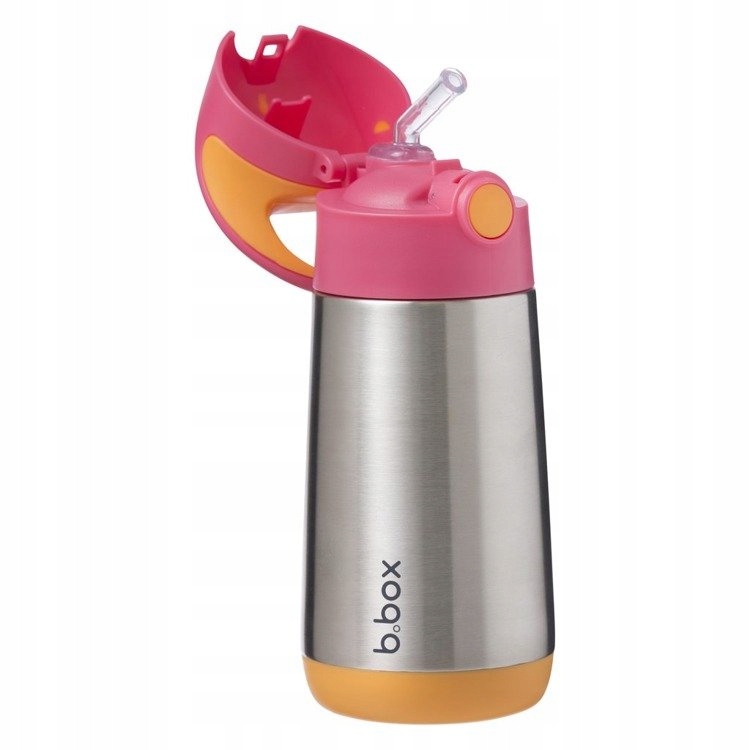 Detský desiatový box, fľaša - Termobuttel so slamkou B.box Strawberry Shak 350 ml