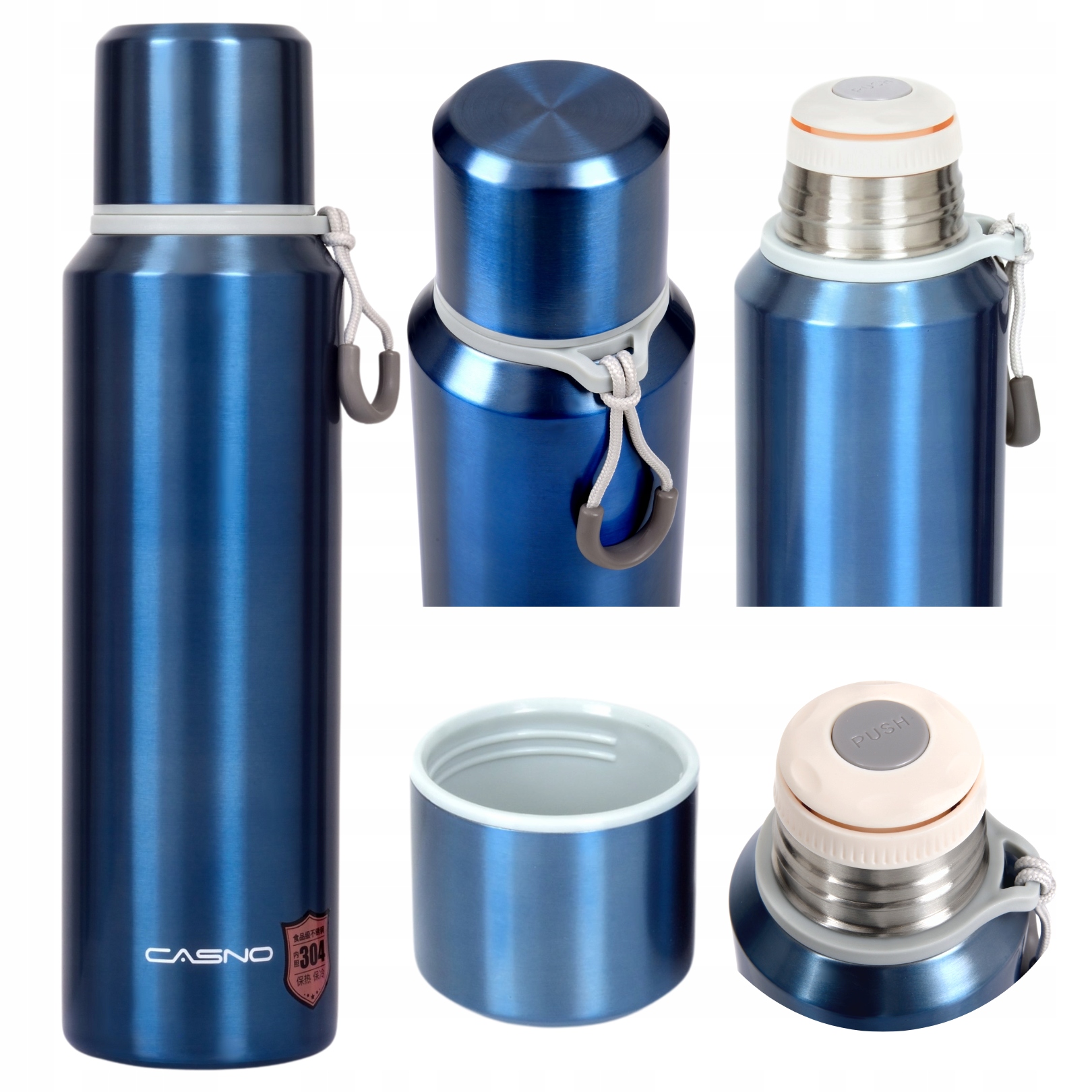 Casno Lascar Thermos 0,75 L odtiene modrej