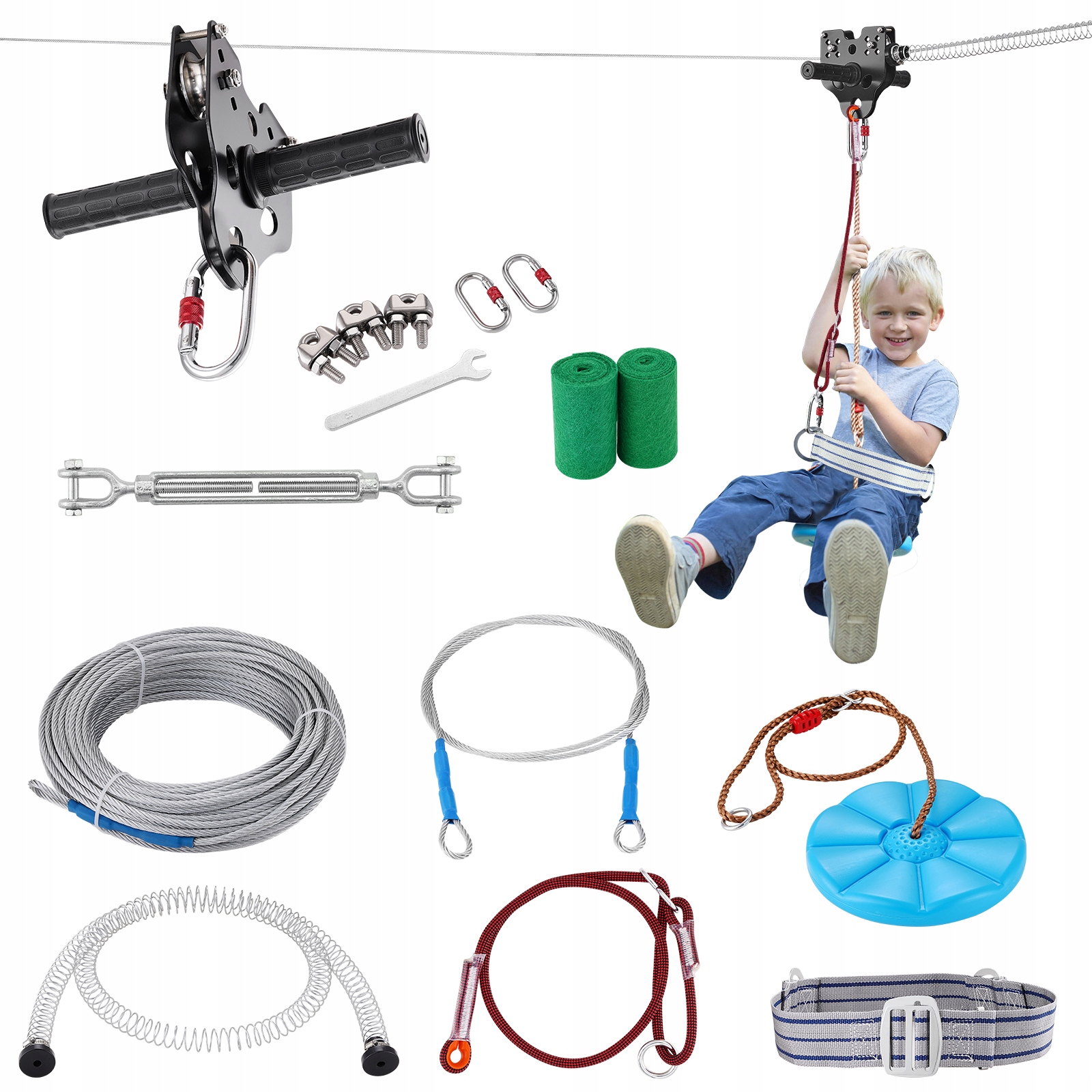 Nerezová zipline Vevor 18,3 m 226,8 kg