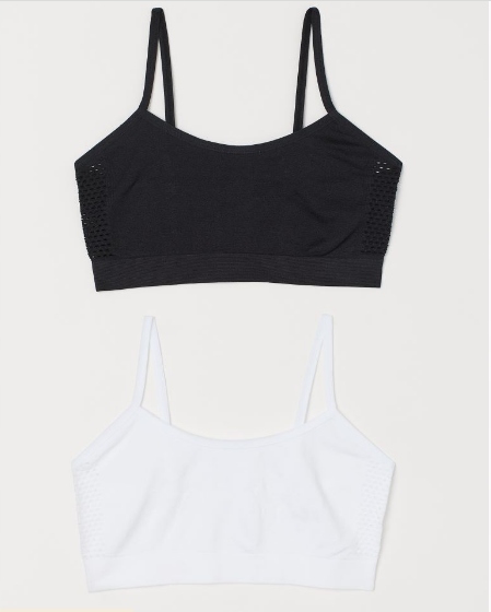 Top H&M 134 biela, čierna