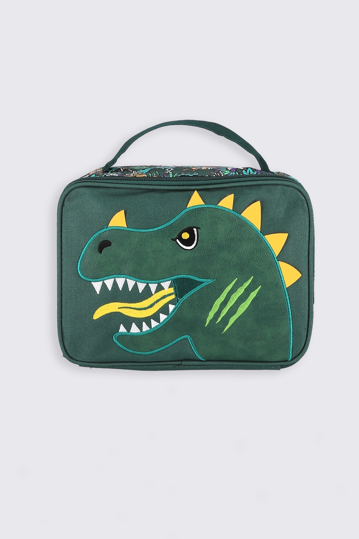 Zelená raňajková taška na dinosaurus mokida