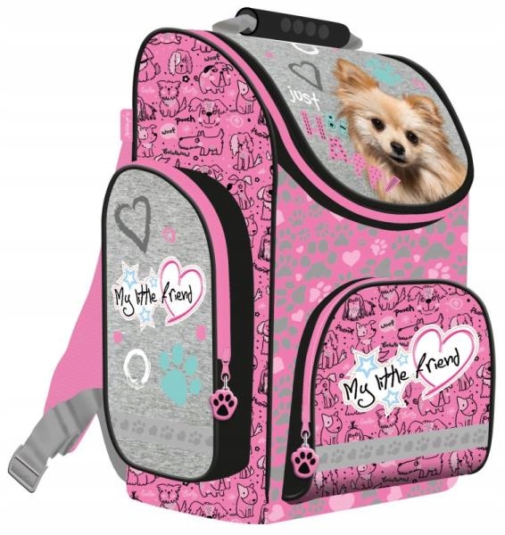 Aktovka - Školská taška môj malý priateľ Pink Dog / P