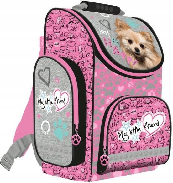 Aktovka - Školská taška môj malý priateľ Pink Dog /